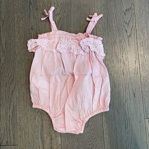 Old navy pink eyelet ruffle bodysuit